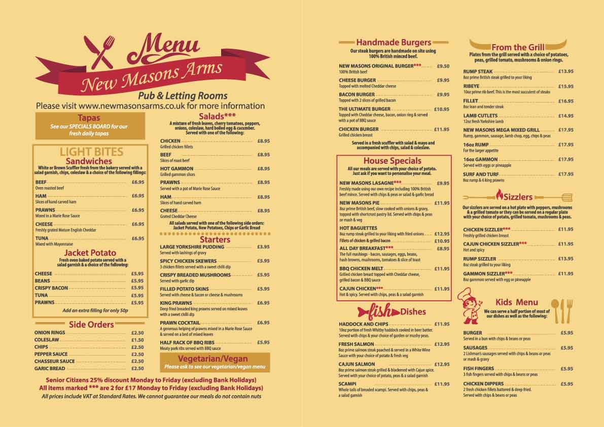 menu design